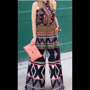 Anthro Elevenses Tribal Jumpsuit NWT Size 8P